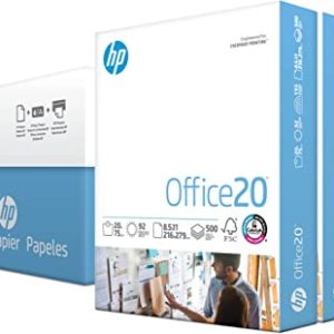 HP Printer Paper | 8.5 x 11 Paper | Office 20 lb | 3 Ream Case - 1500 Sheets | 92 Bright | Made in USA - FSC Certified | 112090C