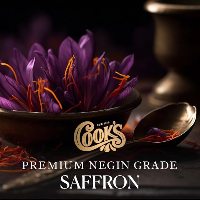 Cook’s, Premium Negin Grade Saffron Threads, Premium Dark Red Saffron Strands for Tea, Paella, Risotto, Biryani, Dessert, 1 ounce - Image 2