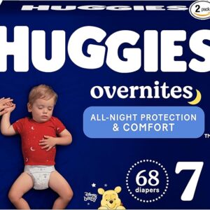 Huggies Size 7 Overnites Baby Diapers: Overnight Diapers, Size 7 (41+ lbs), 68 Ct (2 Packs of 34)