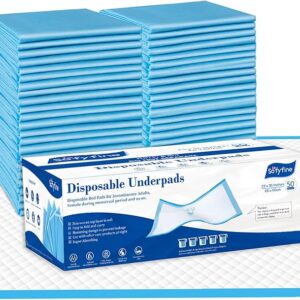100 Count Bed Pads 23"x36" Disposable, Leakproof Elderly Adults Incontinence Underpads, Heavy Duty Absorbent Chucks Waterproof, Extra Large Thicken Puppy Pee Pad, Baby Changing Liner